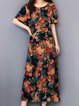 Crew Neck Women Dresses Daily Linen Dresses
