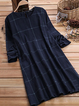 Crew Neck Women Dresses Shift Daily Linen Checkered/plaid Dresses