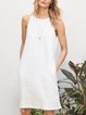 Sleeveless Casual Solid Dresses