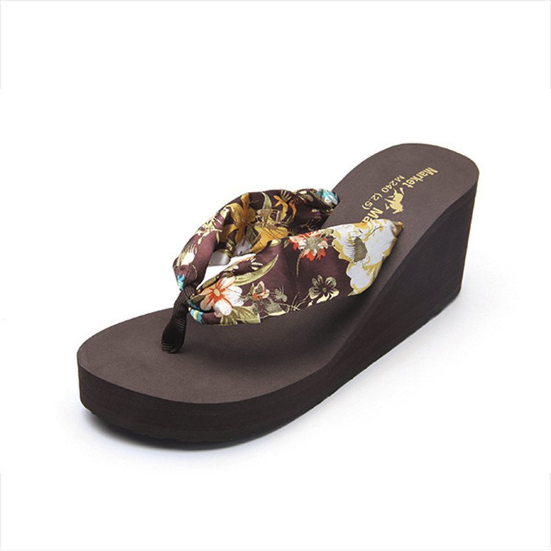slippers with small wedge heel