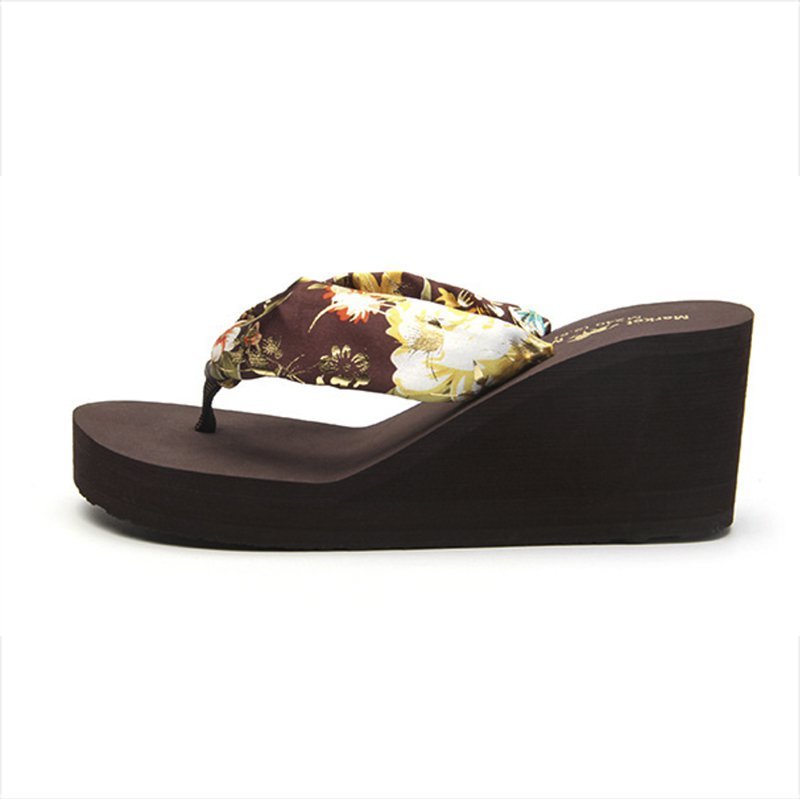 slippers with small wedge heel
