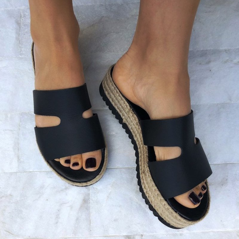 open toe slippers with heel