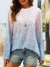 Casual Ethnic Crew Neck Top