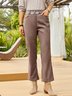 Zipper Twill Plain Casual Casual Pants