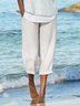 JFN Cotton & Linen Summer Casual Solid Pants