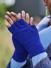 Vintage Cashmere fingerless knit half finger gloves