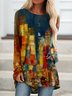 New Women Fashion Holiday Casual Vintage Long Sleeve Top