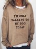 JFN Round Neck Letter Casual Sweatshirt