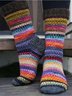 Casual Vintage Christmas Warm Red Knitted Striped High-Elastic Socks