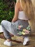 Floral casual pants