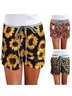 Casual Basic Vintage Sunflower Camo Short Pants