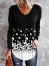 Floral Crew Neck Casual Shirts & Tops