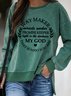 JFN Crew Neck Letter Long Sleeves Sweatshirt