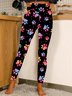 Women Abstract Casual All Season Long Leggings