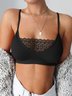 JFN  Lace Edge Sexy Perspective Plus Suspender Vest Bottomed Bra Casual  Women’s bra