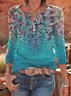 JFN Round Neck Floral Vacation T-Shirt/Tee