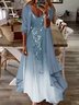 Women's Shift Dress Maxi Dress half Sleeve Floral Print Spring Summer 2PCS V Neck Casual Dress