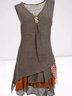 JFN V Neck Solid Casual Mini Dress 