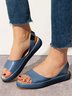 JFN  Women's Fashion Footbed Peep Toe Slip On Sandals