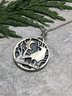 Vintage Crow Moon Necklace