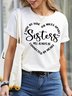 Women's Short Sleeve Tee T-shirt Summer Letter Crew Neck Casual Top