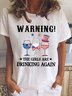 Women's Short Sleeve Tee T-shirt Summer Letter Crew Neck Casual Top