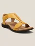 Women's Comfy Orthotic Sandals Women's Arch Support Flat Sandals Orthopedic Sandals JFN Women Retro Solid Color Casual Simple Velcro Strappy Sandals