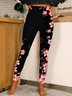 JFN Floral Casual Elasticity Tight Leggings