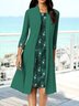 Wedding party holiday Sequins jacket dress two piece set