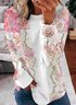 JFN Crew Neck Floral Loose Sweatshirt