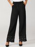 JFN Plain Autumn Urban Lace Straight Flowy Pants