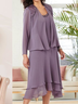 Cotton-Blend Crew Neck Two-Piece Set