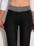 Casual Elastic Waist Stretch Jeans