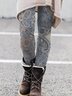 Thick Warm Elastic Band Tight Paisley Leggings