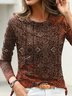 Ethnic Boho Crew Neck T-Shirt