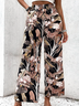 Floral Casual Ankle Pants