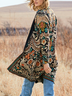 Cross Neck Loose Ethnic Other Coat