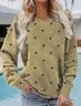 Star Loose Crew Neck Sweatshirt