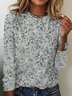 Crew Neck Floral Casual T-Shirt