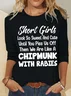 Women Text Letters Long Sleeve Blouse Spring/Fall Crew Neck Daily Simple Top