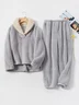 Women's Plain Daily Going Out Two Piece Set Long Sleeve Casual Spring/Fall Top With Pants Matching Set