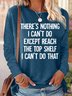 Women's Text Letters Long Sleeve Blouse_ Spring/Fall Crew Neck Daily Casual Top