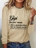 Women's Funny Gigi Like A Grandmother But So Much Cooler Simple Long Sleeve Top