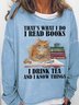 Women Text Letters Crew Neck Casual Spring/Fall Long Sleeve Sweatshirt