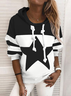 Hoodie Color Block Loose Casual Sweatshirt