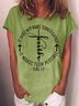 Women's Text Letters Short Sleeve Tee T-shirt Crew Neck Casual Summer Top