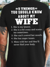 JFN Couple 5 Things You Should Know About My Wife Cotton Crew Neck Letters Casual Couple gift T-shirt