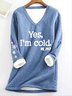 V Neck Casual Sweatshirt