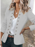 Wrap Loose Plain Casual Blazer