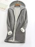 Women's Casual Hooded Fleece Thermal Zip Up Jacket